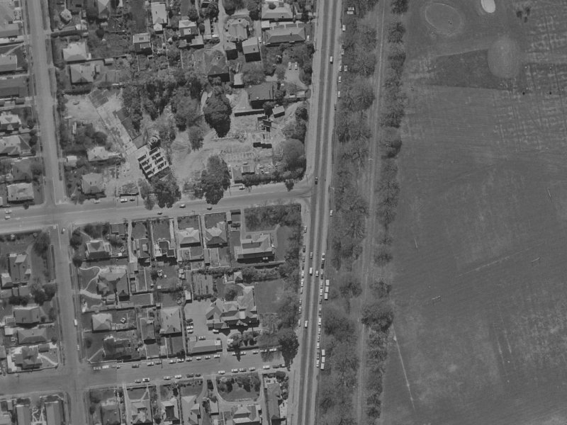 181 Deans Avenue from the air, 1970-1974