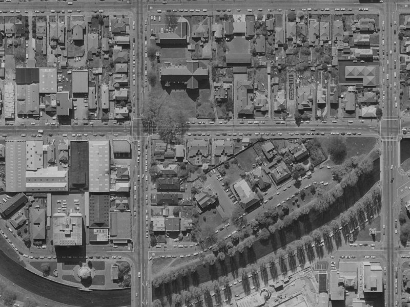 164 Kilmore Street from the air, 1970-1974