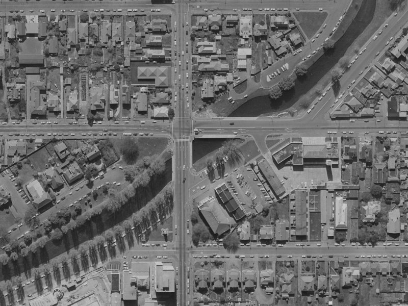312 Madras Street from the air, 1970-1974