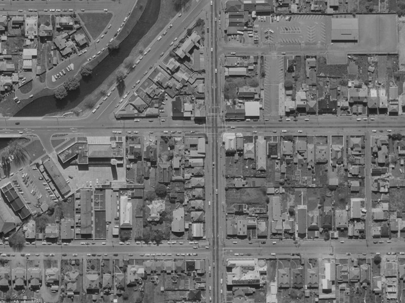 353 Barbadoes Street from the air, 1970-1974