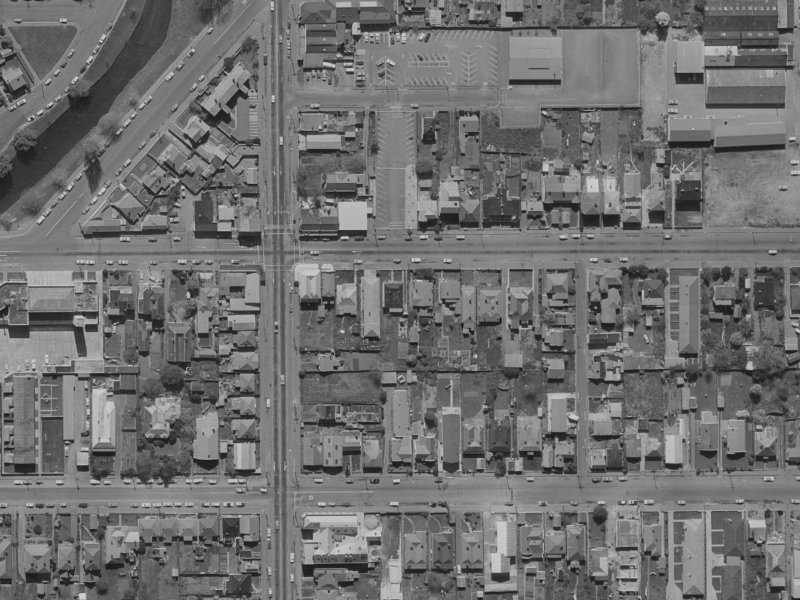 234 Kilmore Street from the air, 1970-1974