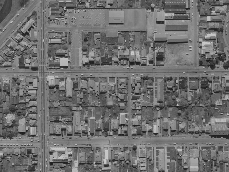 246 Kilmore Street from the air, 1970-1974
