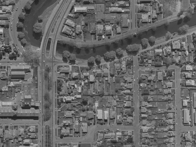 18 Avonside Drive from the air, 1970-1974