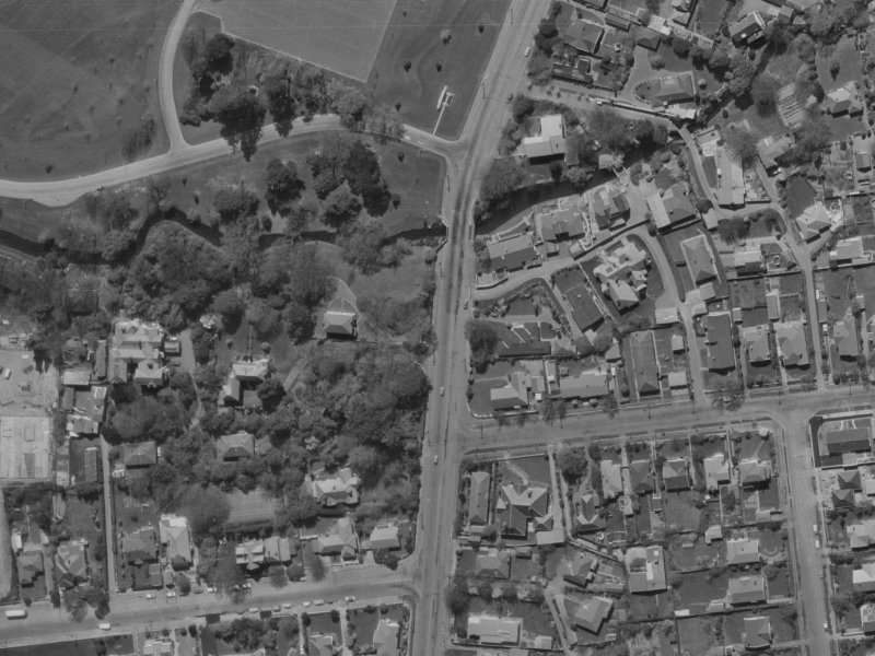 48-50 Clyde Road from the air, 1970-1974