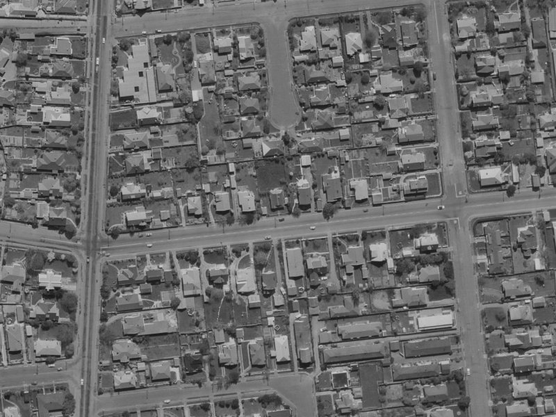 56 Kilmarnock Street from the air, 1970-1974