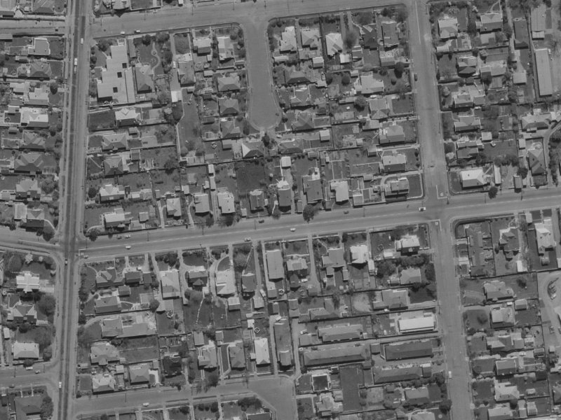 54 Kilmarnock Street from the air, 1970-1974