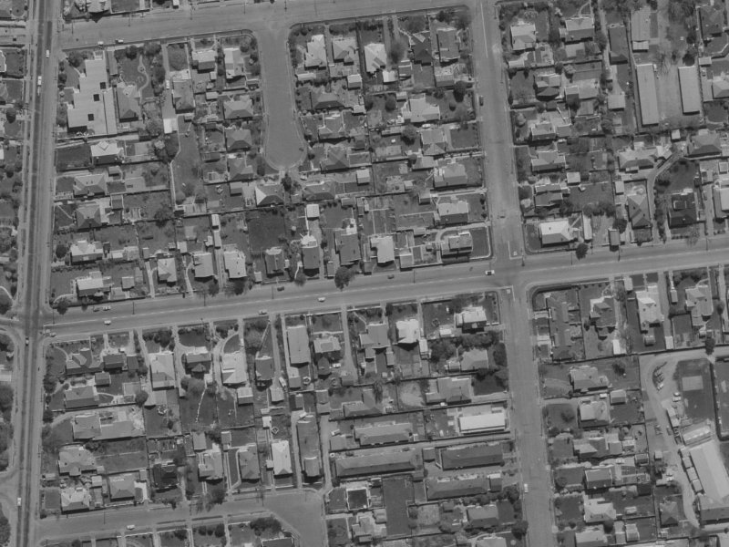 52 Kilmarnock Street from the air, 1970-1974