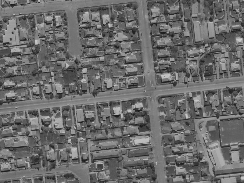 50 Kilmarnock Street from the air, 1970-1974