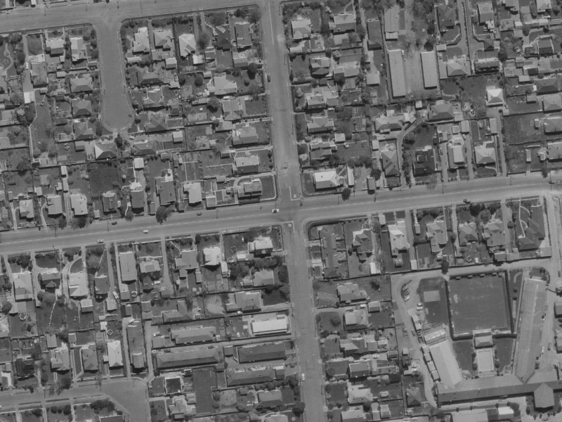48 Kilmarnock Street from the air, 1970-1974
