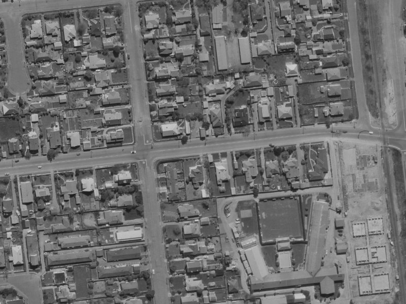 43 Kilmarnock Street from the air, 1970-1974