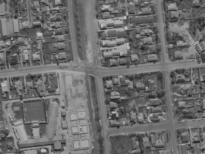 25 Kilmarnock Street from the air, 1970-1974