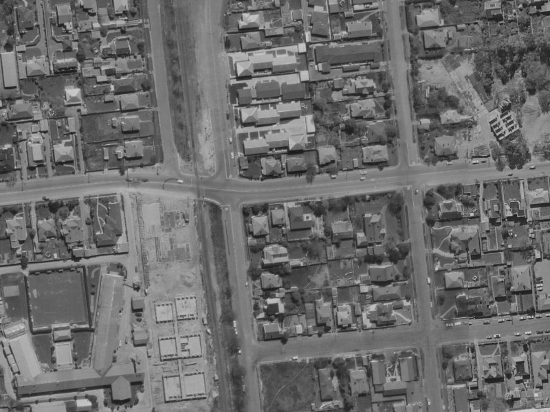 23 Kilmarnock Street from the air, 1970-1974