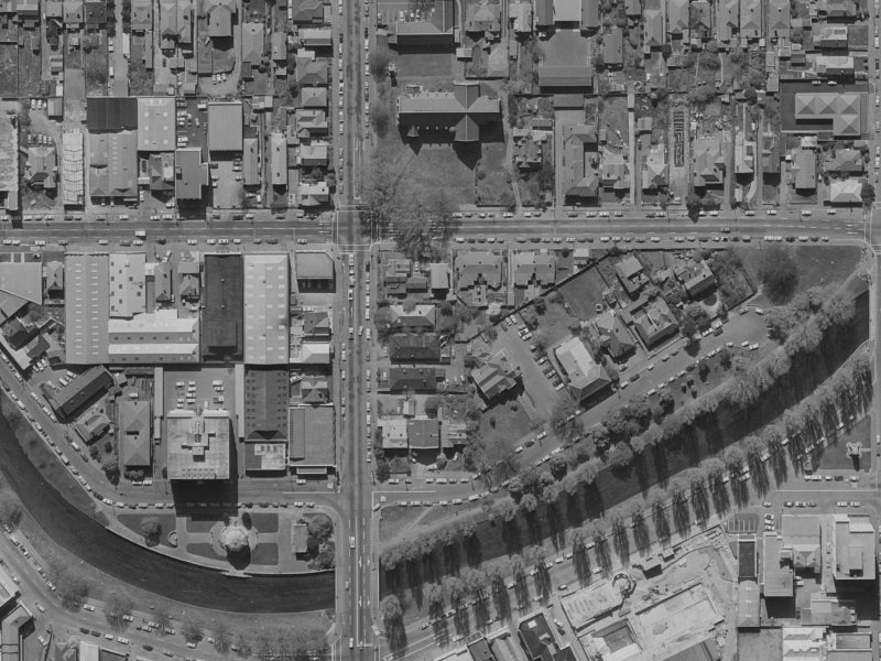 244 Manchester Street from the air, 1970-1974