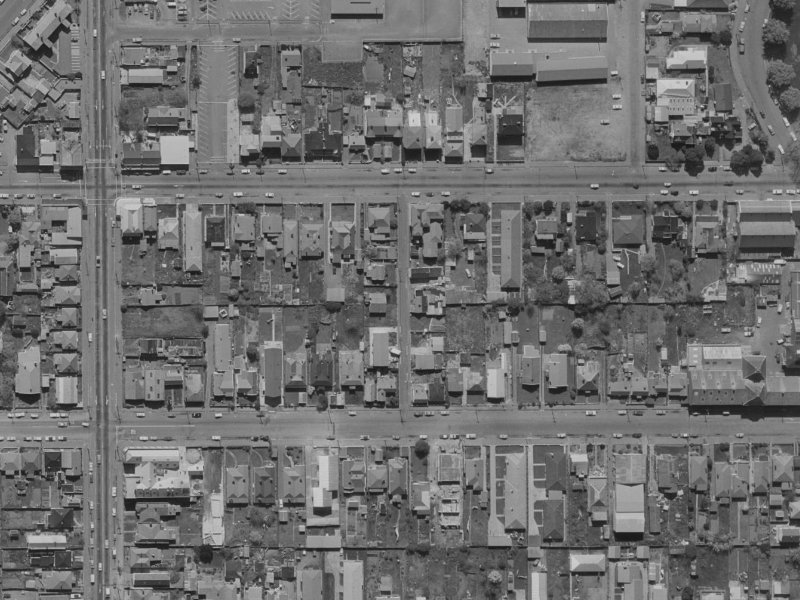 7–13 Dawson Street from the air, 1970-1974