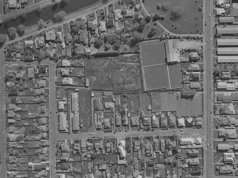 19A Haast Street from the air, 1970-1974