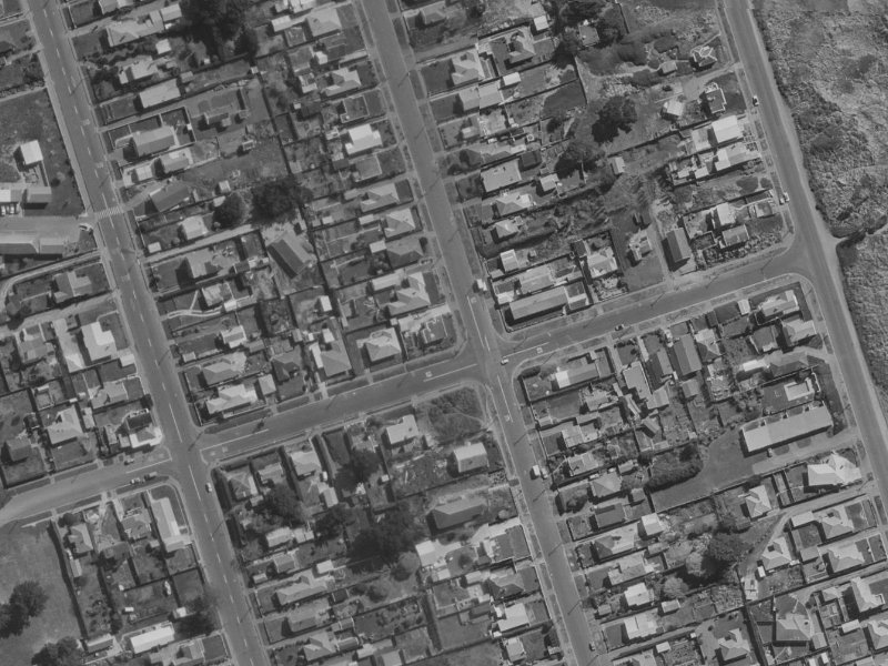 202 Pine Avenue from the air, 1970-1974