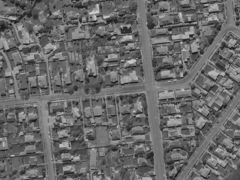 74 Hinau St Next To from the air, 1970-1974