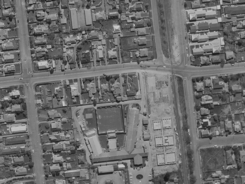 33 Kilmarnock Street from the air, 1970-1974