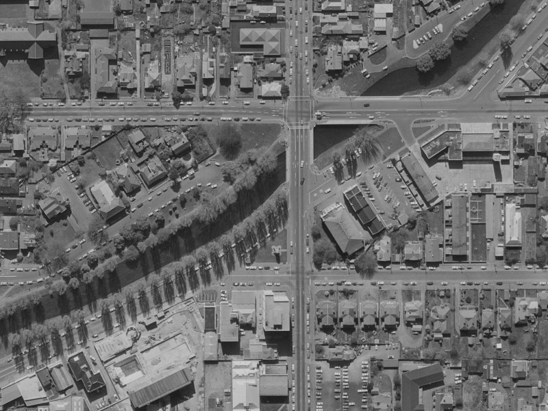 299 Madras Street from the air, 1970-1974