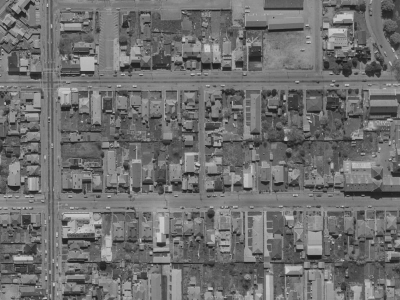 Dawson Street from the air, 1970-1974
