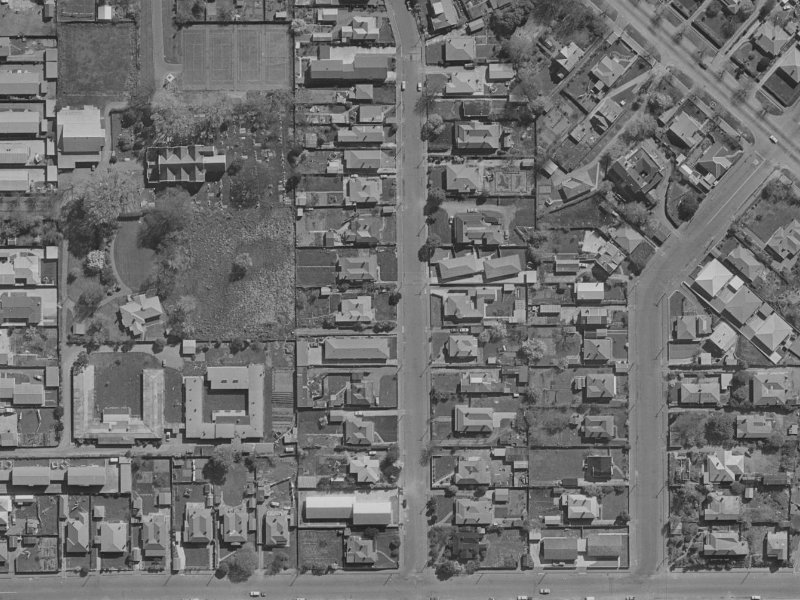 23-25 Trent Street from the air, 1970-1974