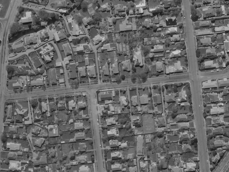 Hinau Street from the air, 1970-1974