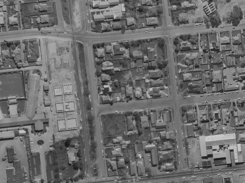 24 Ayr Street from the air, 1970-1974