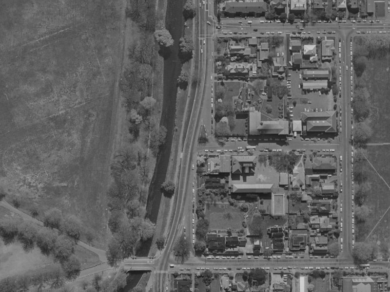19 Cranmer Sq from the air, 1970-1974