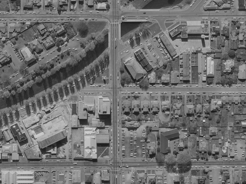 86 Chester St East from the air, 1970-1974