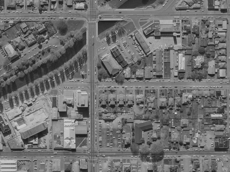 106 Chester Street East from the air, 1970-1974