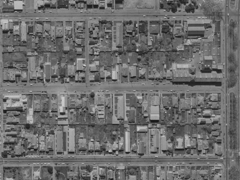 168 Chester Street East from the air, 1970-1974