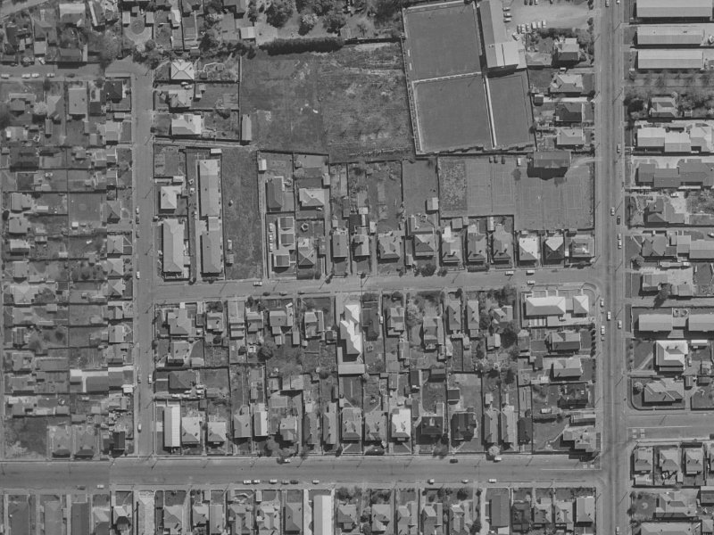 21 Haast Street from the air, 1970-1974