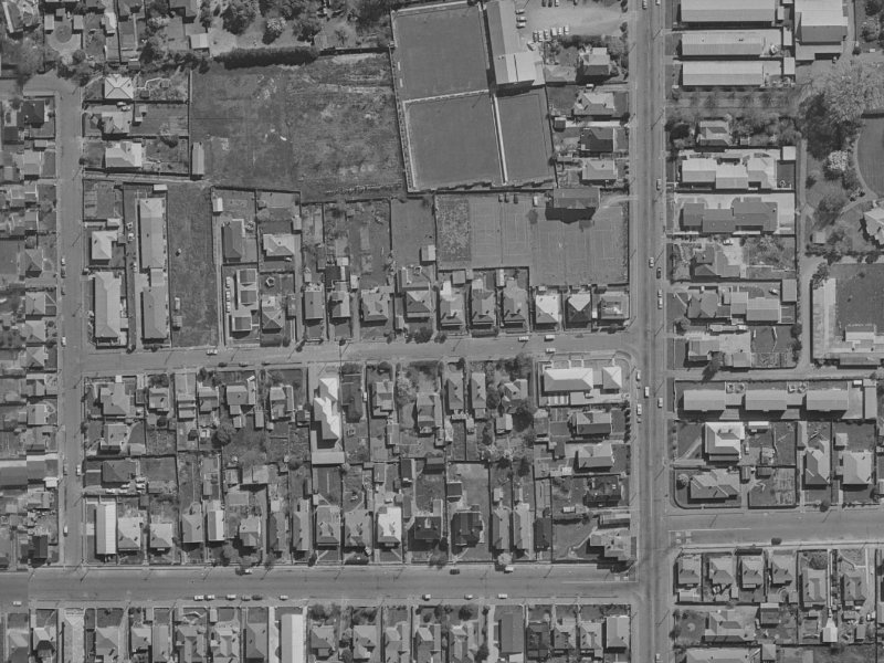29A Haast Street from the air, 1970-1974