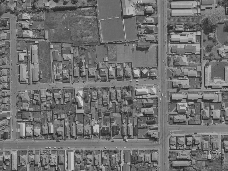34 Haast Street from the air, 1970-1974