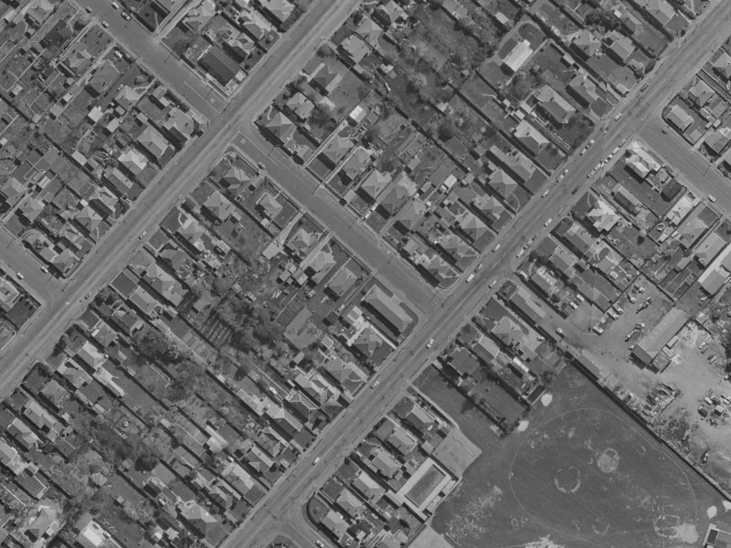 52B Surrey Street from the air, 1970-1974