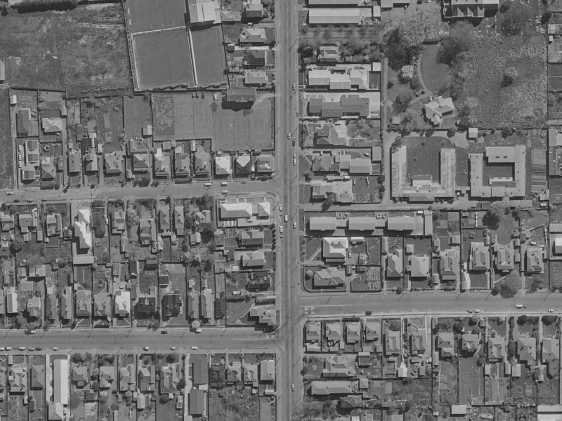 48 Haast Street from the air, 1970-1974