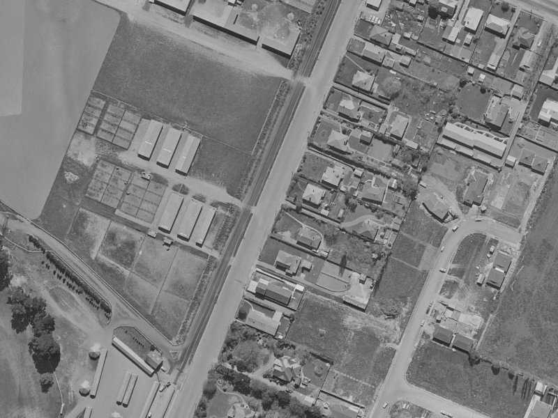 200 Racecourse Road from the air, 1970-1974