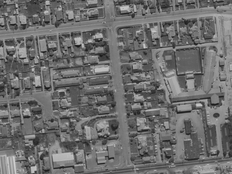15-17 Harakeke Street from the air, 1970-1974