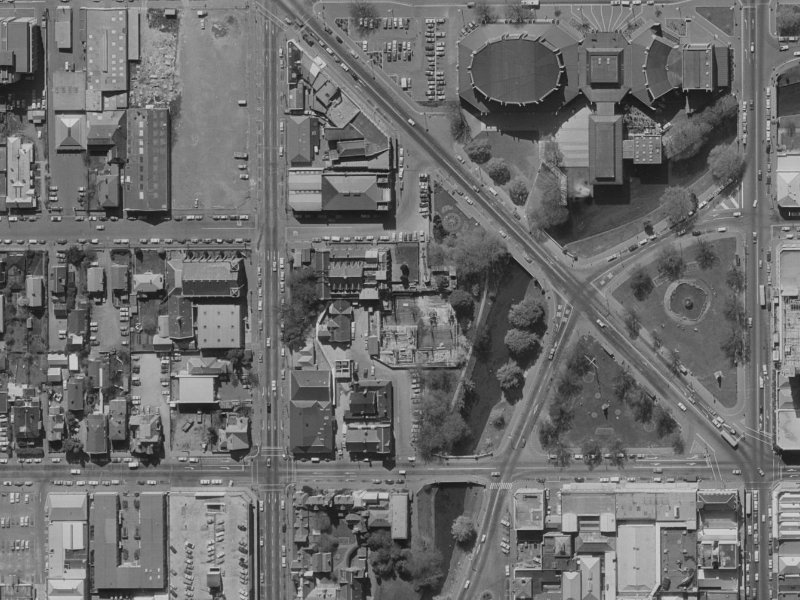 282C Durham Street North from the air, 1970-1974