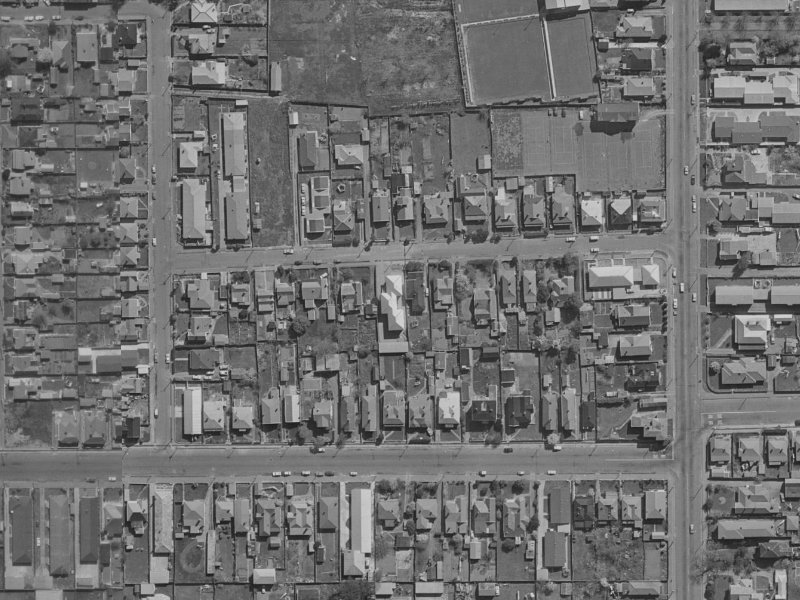 22 Haast Street from the air, 1970-1974