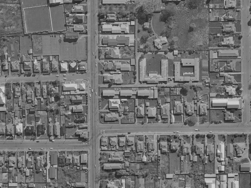 142 Stanmore Road from the air, 1970-1974