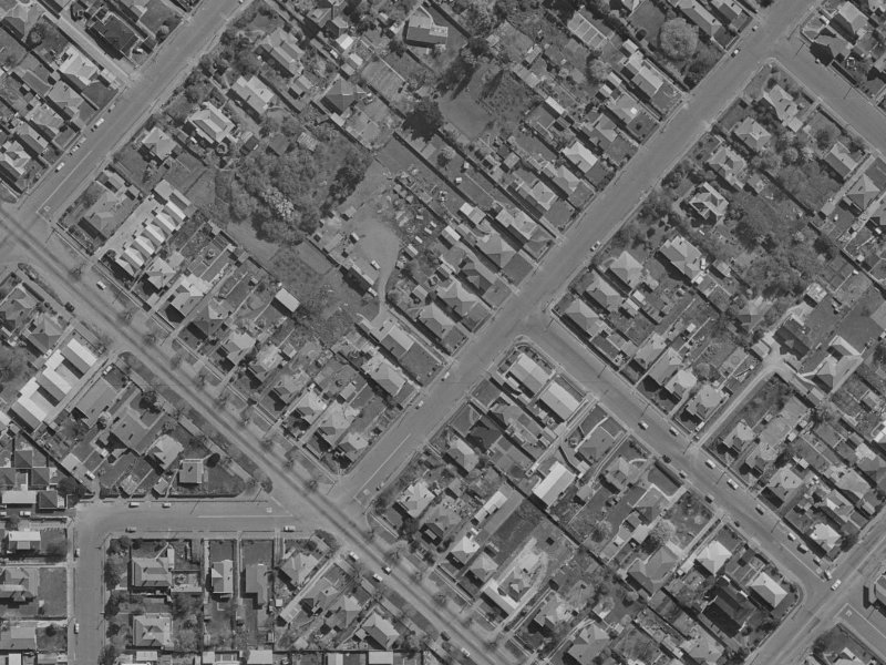 117 Tancred Street from the air, 1970-1974