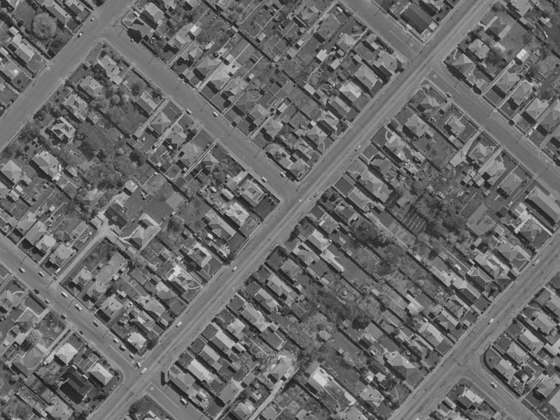 22 Woodhouse Street from the air, 1970-1974