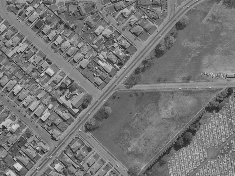 143-151 Buckleys Road from the air, 1970-1974