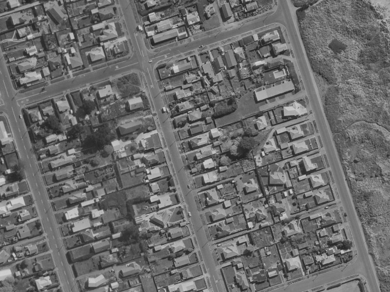 219 Pine Avenue from the air, 1970-1974