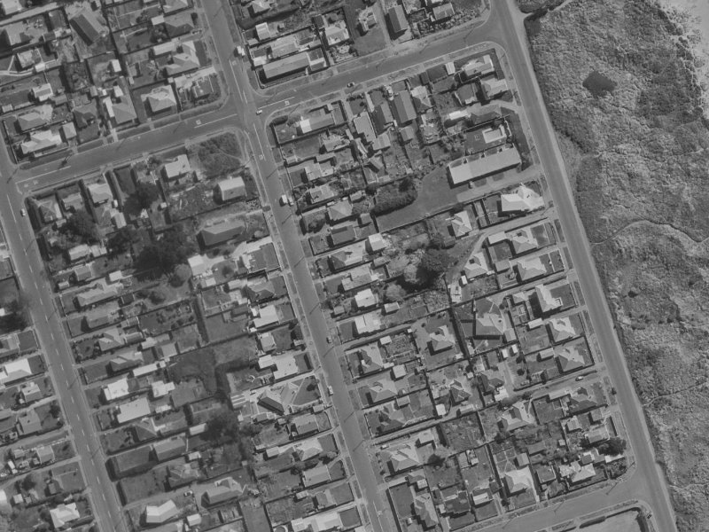 221 Pine Avenue from the air, 1970-1974