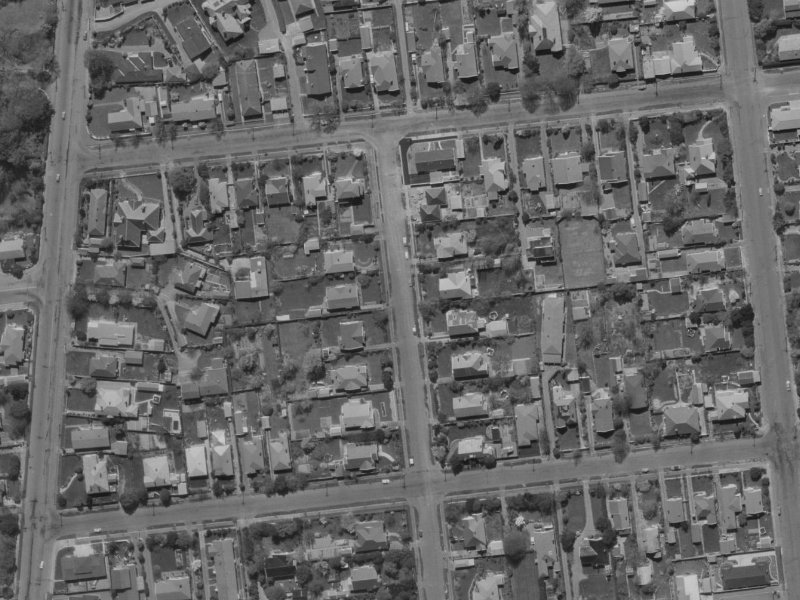 27 Konini Street from the air, 1970-1974