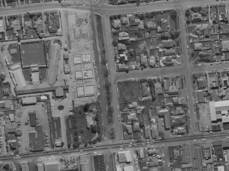 25 Ayr Street from the air, 1970-1974