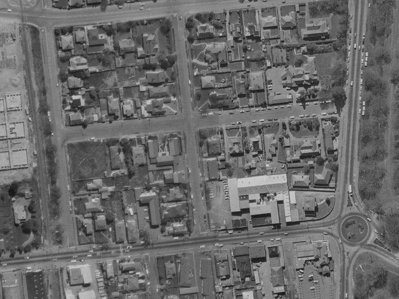 12 Darvel Street from the air, 1970-1974