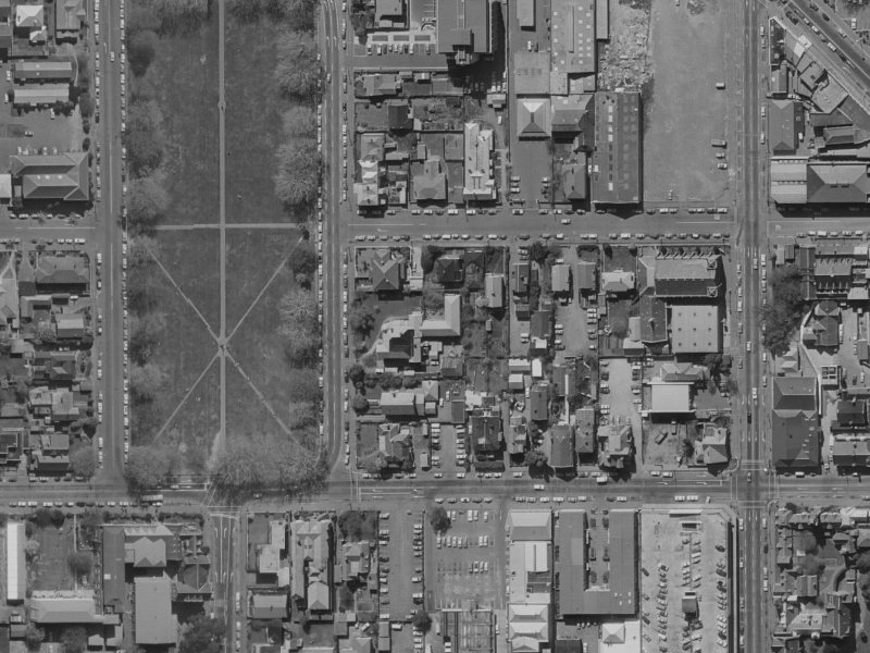40 Chester St W from the air, 1970-1974